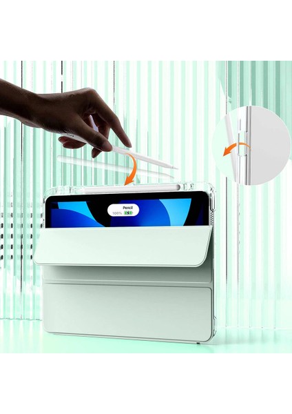 ​ipad Air 11 2024 Uyumlu Kılıf Magnetik Ayrılabilen Airbagli Zore Sliding Tablet Kılıfı