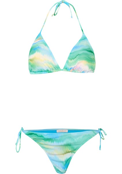 Desenli Üçgen Bikini