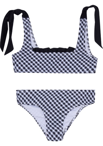 Kız Çocuk Büstiyer Pötikare Bikini Takım