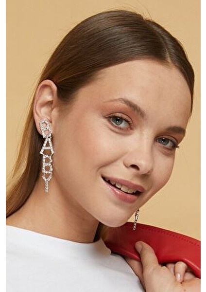 Kadın Baby Harf Zirkon Taşlı Model Sallantılı Gümüş Pırlanta Abiye Elbise Düğün Parti Balo Söz Küpe fırsatları