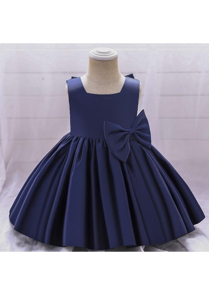 Kız Bebek Kare Yaka Elbise Doğum Günü Elbise Kız Çocuk Abiye Zarif Prenses Elbise