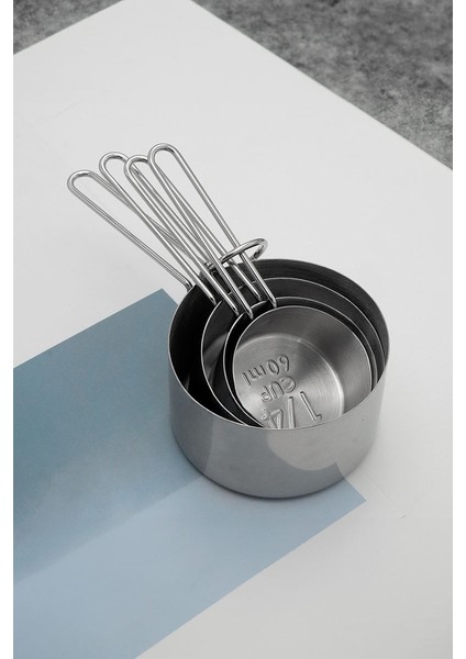 Çelik 4 Parça Kahve Baharat Un Bakla Ölçüm Kaşığı MT149 modelleri