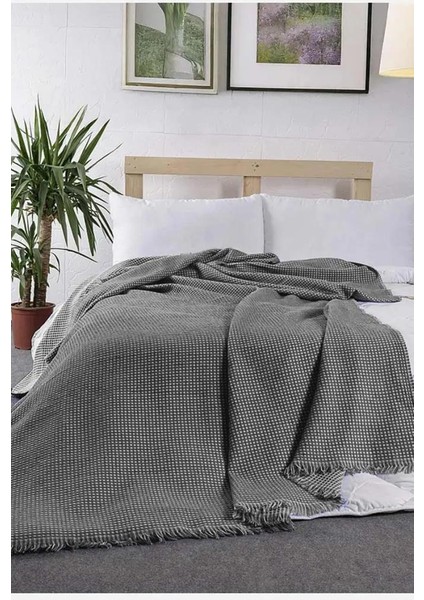 Lora Çift Kişilik Tek Pike 200X230 cm Antrasit