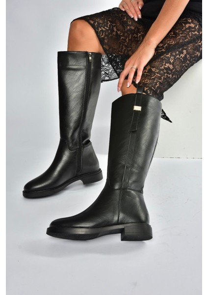 V973000809 Siyah Klasik Kadın Çizme