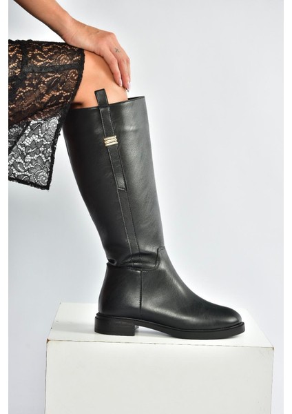 V973000809 Siyah Klasik Kadın Çizme modelleri