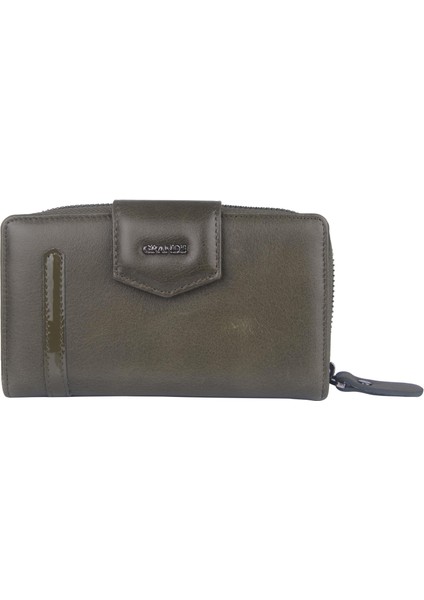 Hakiki Deri Kadın Cüzdan Yeşil 2716