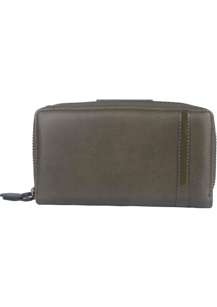 Hakiki Deri Kadın Cüzdan Yeşil 2716