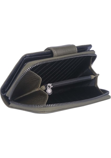 Hakiki Deri Kadın Cüzdan Yeşil 2716