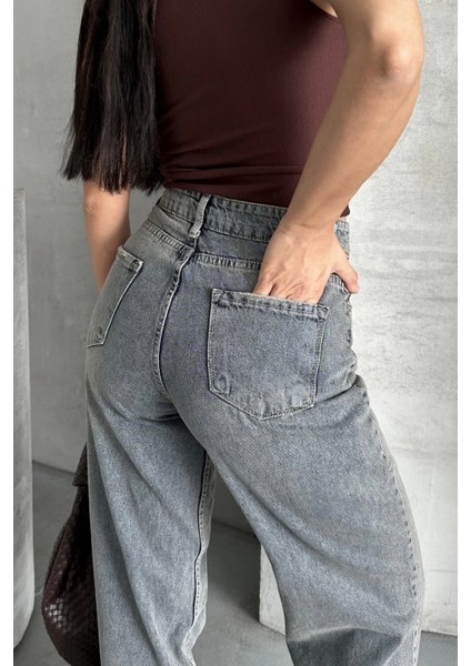 Palazzo Bıyık Kar Yıkama Buz Mavi Jeans Pantolon D2008 fırsatları