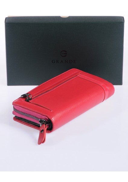 Hakiki Deri Kadın Cüzdan Fuşya 2714 fiyatları