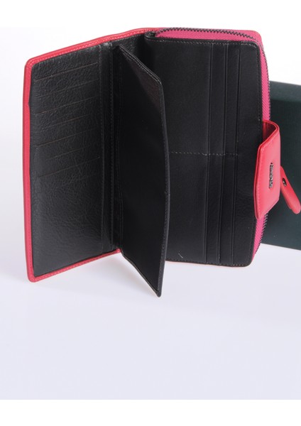 Hakiki Deri Kadın Cüzdan Fuşya 2714 modelleri