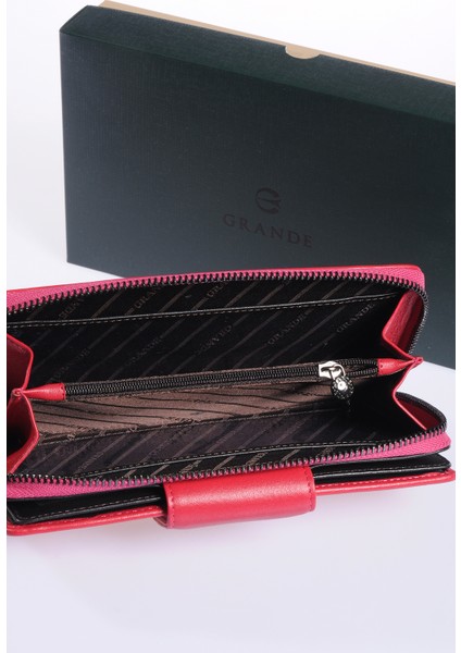 Hakiki Deri Kadın Cüzdan Fuşya 2714 fırsatları