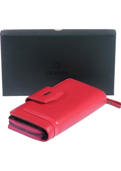 Hakiki Deri Kadın Cüzdan Fuşya 2714 indirimleri