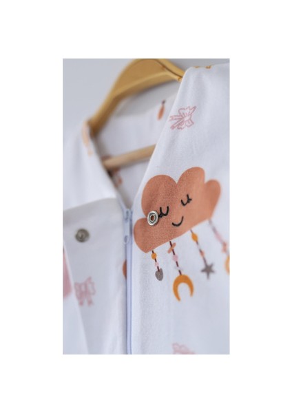 Organik Pamuk Pazen Kışlık Uyku Tulumu, Unicorn Desenli Çocuk ve Bebek Tulumu