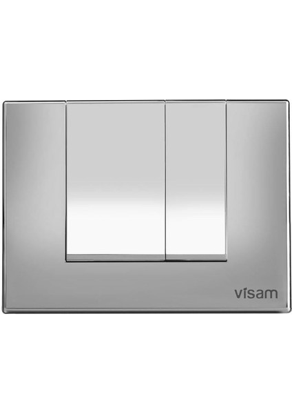 Visam Alinda Iki Kademeli Mat Krom Kumanda Paneli – Gömme Rezervuar Uyumlu