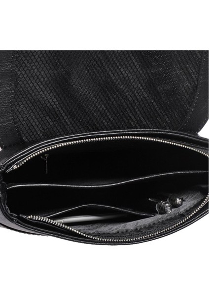 Unisex Hakiki Deri Evrak Çantası Grercnt4251 Siyah