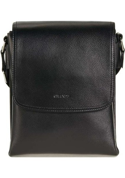 Hakiki Deri Erkek Postacı Çantası Siyah 4261