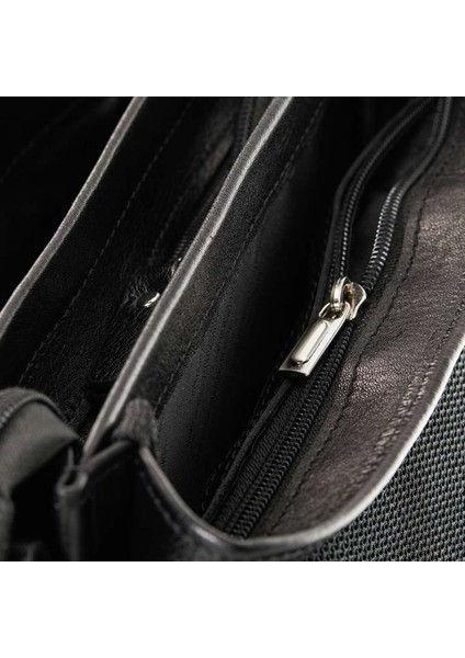 Hakiki Deri Erkek Postacı Çantası Siyah 4261