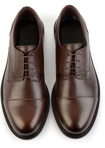 Kahve Hakiki Deri Erkek Klasik Ayakkabı E01580785203 fırsatları