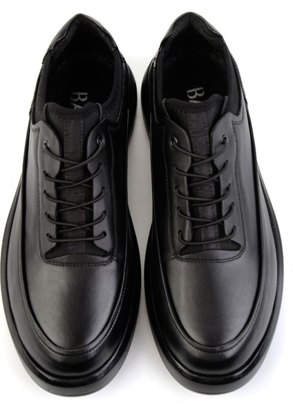 Siyah Hakiki Deri Erkek Casual Ayakkabı E01396198603 fırsatları