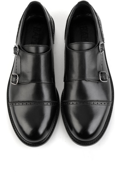 Siyah Hakiki Deri Erkek Klasik Ayakkabı E01580785403 fırsatları