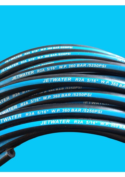 Jet Water Yüksek Basınç Yıkama Hortum 15 Metre 360 Bar