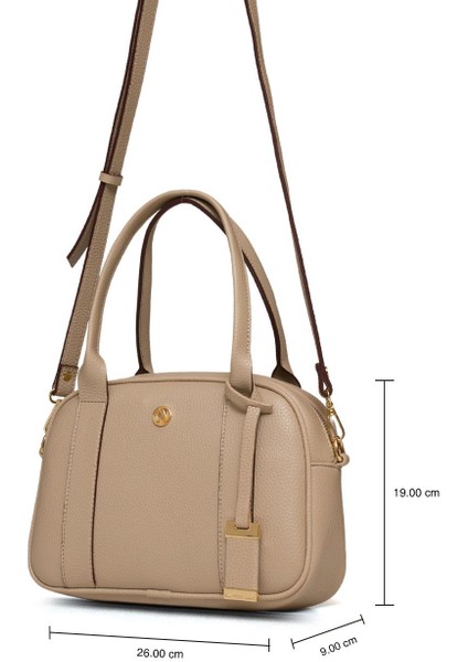Çapraz Askılı Kadın Çanta Bej Us25191