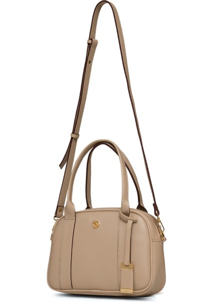 Çapraz Askılı Kadın Çanta Bej Us25191
