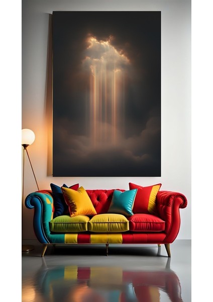 Işşık Sızması V1 Ev Duvar Salon Güzellik Salonu Ofis Dükkan Dekarasyon Kanvas Tablo