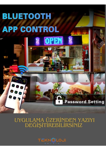LED Ekran Matrix Panel Cama Yapışan Büyük Boy 16X64 Telefon App Kontrol Digital Araba Yazısı LED indirimleri