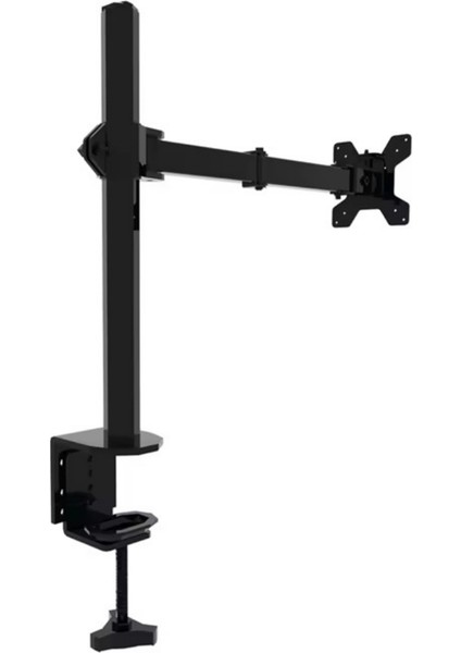 Tek Kollu 13"-27" 10 kg Masaüstü Monitör Askı Aparatı – Vesa 75X75 / 100X100, 360° Döner, Ergonomik