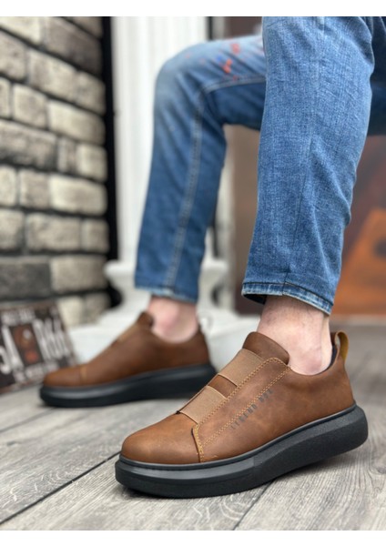 ET0307 Kalın Yüksek Taban Çift Bant Taba Siyah Erkek Ayakkabı fiyatları