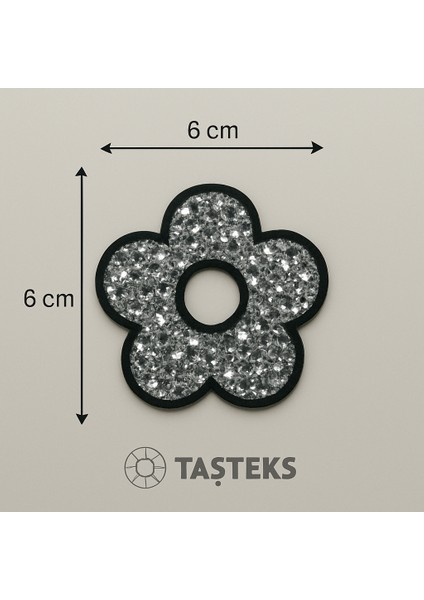 Taşlı Ütülenebilen Veya Sticker Olarak Kullanılabilen Çiçek Modeli