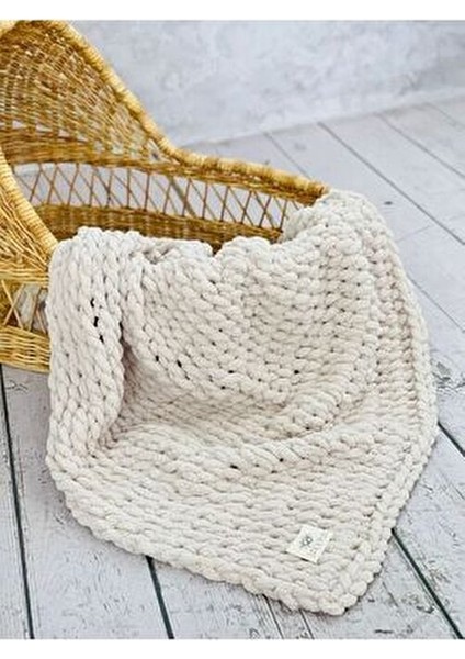 Puffy El Örgüsü Çok Amaçlı Wellsoft Bebek Battaniye Taş