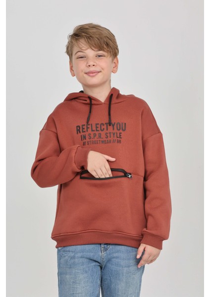 Erkek Çocuk Reflect You Baskılı Sweatshırt