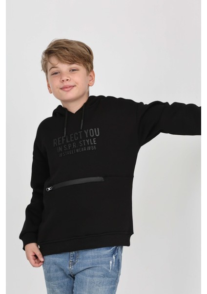 Erkek Çocuk Reflect You Baskılı Sweatshırt