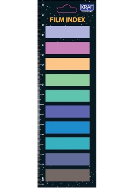 Index Film (Pp) Yapışkanlı Not Kağıdı 13X44 Mm. 10 Renk x 20 Yaprak