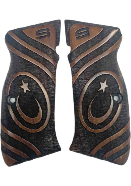 Sarsılmaz Kılınç 2000 Liğht, P8S, P8L, Ar -24 Ahşap Lazer Işlemeli Kabze