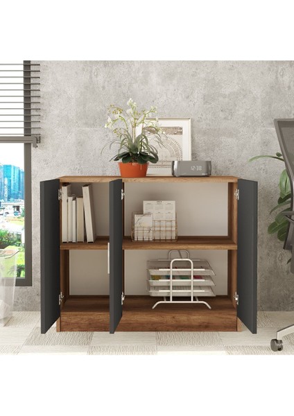 Bega E Ofis Kapaklı Dolap Barok-Antrasit Beg5-Ba fırsatları