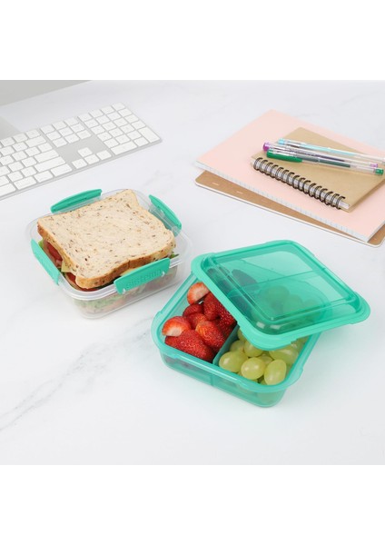 Lunchstack™ To Go™ Saklama Kabı – Dikdörtgen 1.8l & Kare 1.24L, Bpa Içermez, Klipsli Kapaklı modelleri