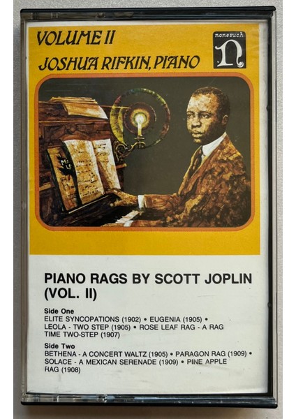 Piano Rags By Scott Joplin (Vol Iı) Kaset (Orijinal Dönem Baskı Kaset)