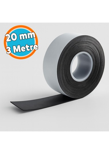 Eriyen Bant 20 mm x 3 Metre Su Geçirmez Boru Izolasyon ve Sızdırmazlık Dayanıklı Tamir Bandı Gri