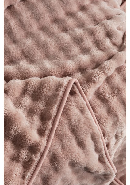 Bubble Battaniye Seti Çift Kişilik Pudra indirimleri