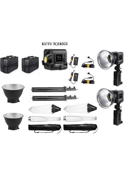 YNLUX100-RGB LED Işık 2'li Lantern Softbox Set indirimleri