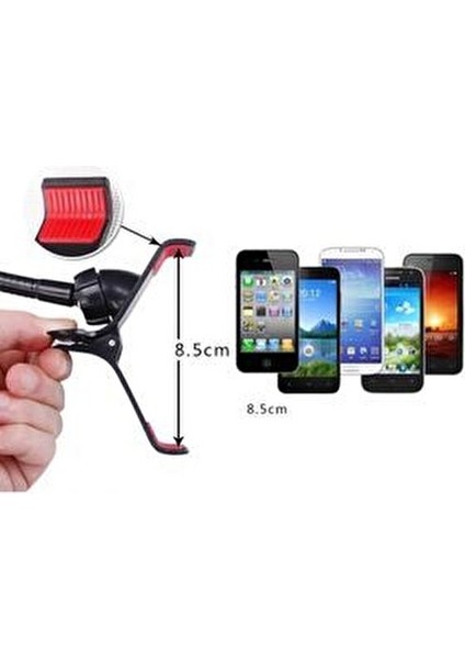 Oynar Başlıklı Telefon Tutucu 360° Döner Başlık ile Güçlü Tutuş Özelliği Araç İçi modelleri