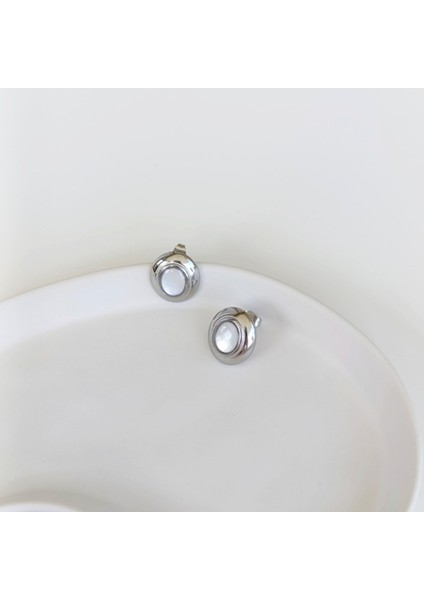 Lowell Grey Çelik Küpe