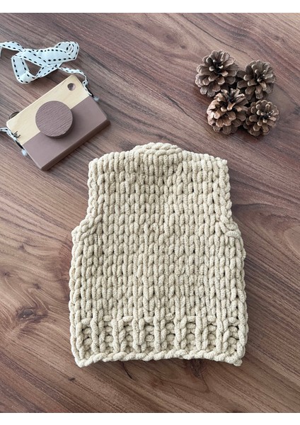 Puffy Ahşap Düğmeli Bebek Yeleği fiyatları