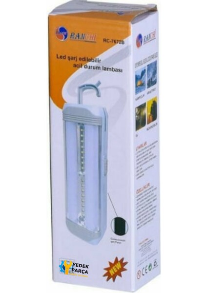 Ranchi RC-7672B LED Şarjlı Acil Durum Lambası – Güneş Enerjili Kamp Işığı fiyatları