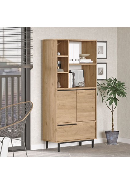 Bohem Ofis Klasör Dolabı Kitaplık 3 Kapaklı Metal Ayaklı Beyaz BOH9B-W fiyatları