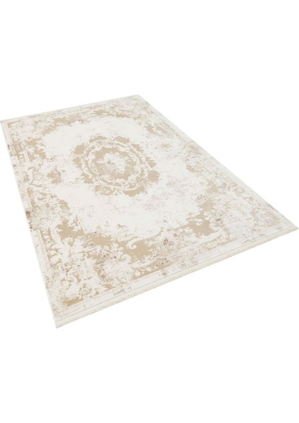 Serenity 7851 Ekru - Viskon Dokuma Halı | Modern Salon Halısı